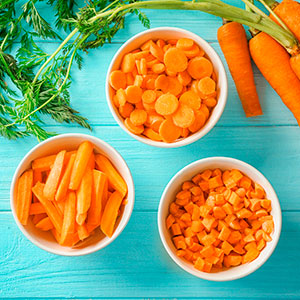 Snacks saludables zanahorias